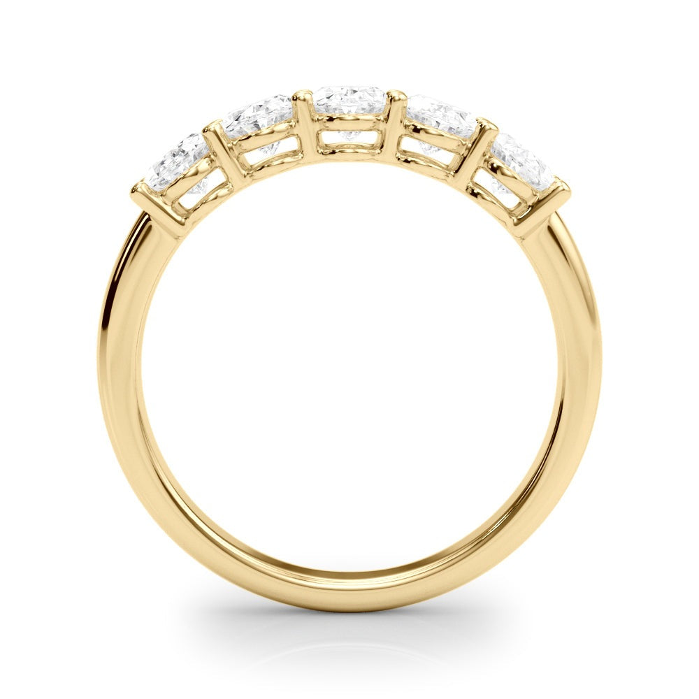 Viviane Five-stone Oval Half-eternity Band