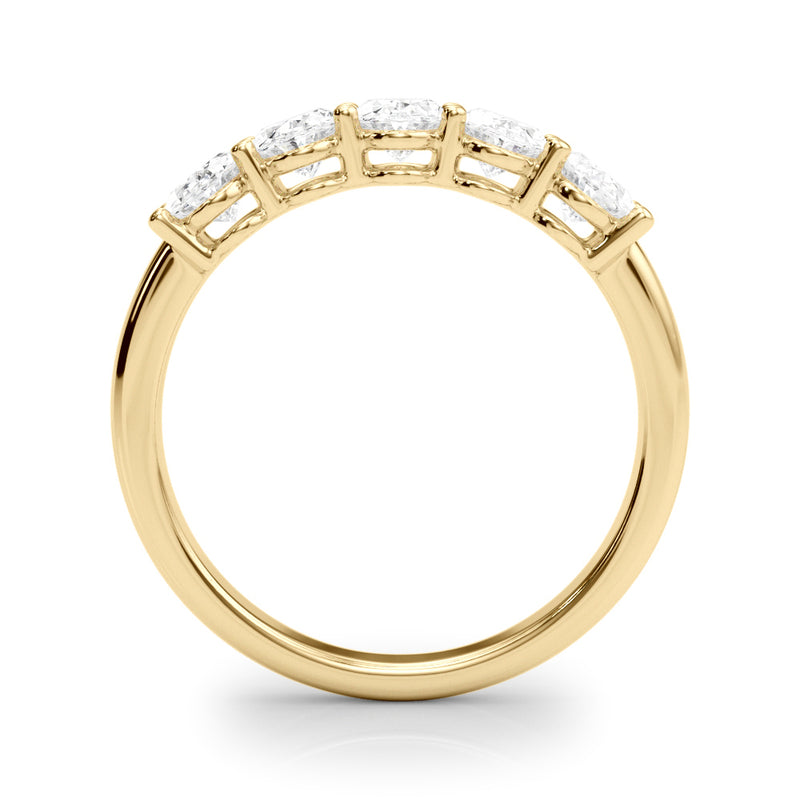 Viviane Five Stone Oval Half Eternity Band