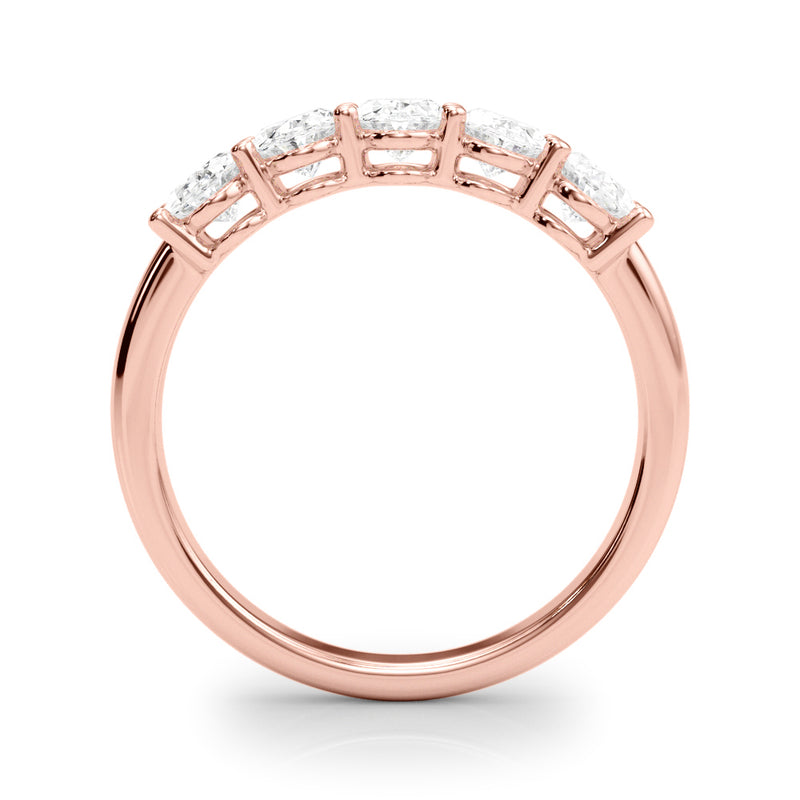 Viviane Five Stone Oval Half Eternity Band