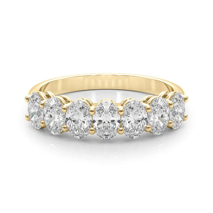 RenŽe Oval Shared-prong Half-eternity Band