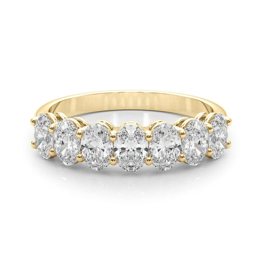 RenŽe Oval Shared-prong Half-eternity Band