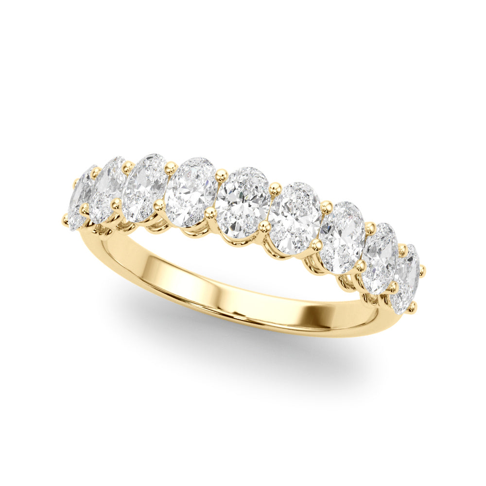Severine Nine Stone Oval Half Eternity Band