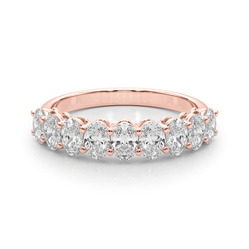 Severine Nine Stone Oval Half Eternity Band