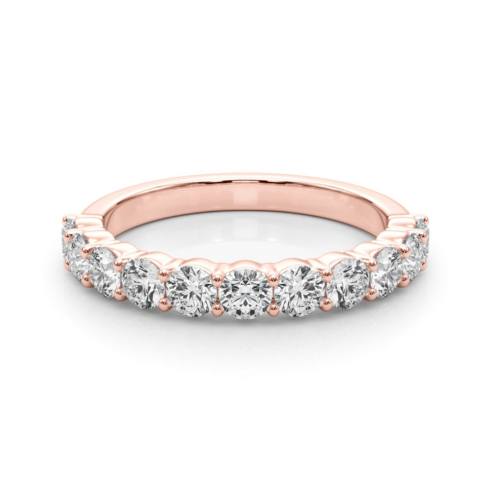 Ysabelle Shared-prong Straight Diamond Band
