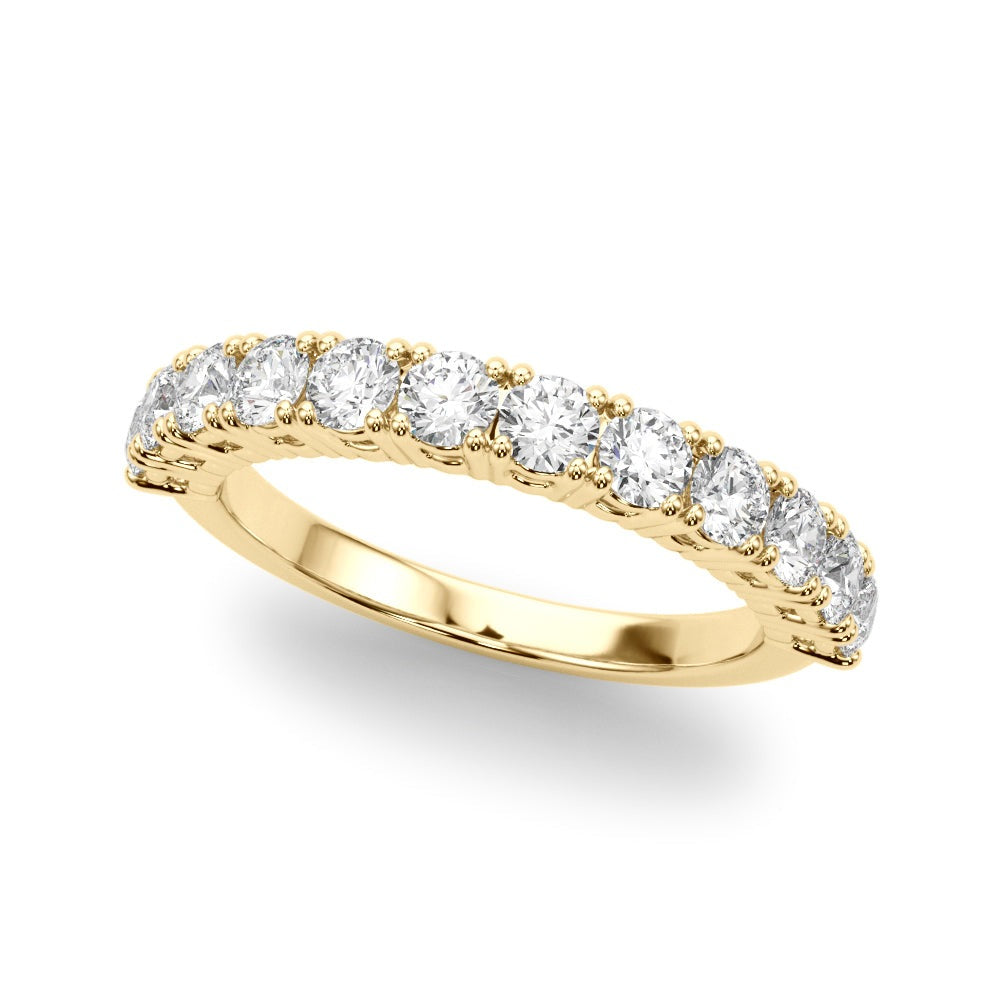 ZoŽ Prong-set Round Diamond Straight Band
