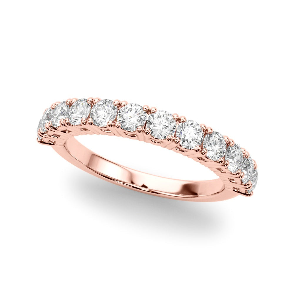 ZoŽ Prong-set Round Diamond Straight Band