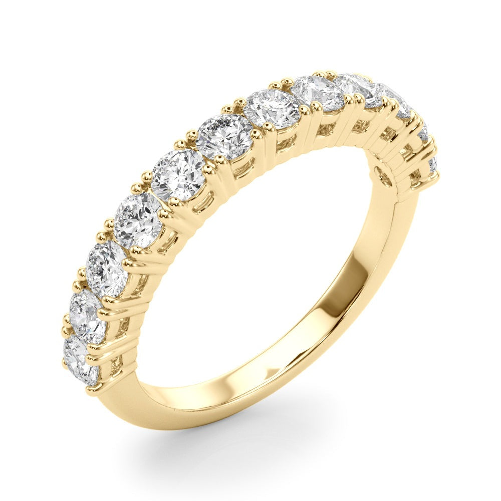 ZoŽ Prong-set Round Diamond Straight Band