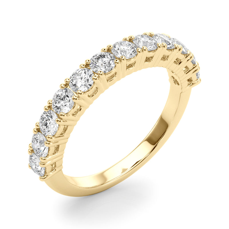 Zoe Prong Set Round Diamond Straight Band