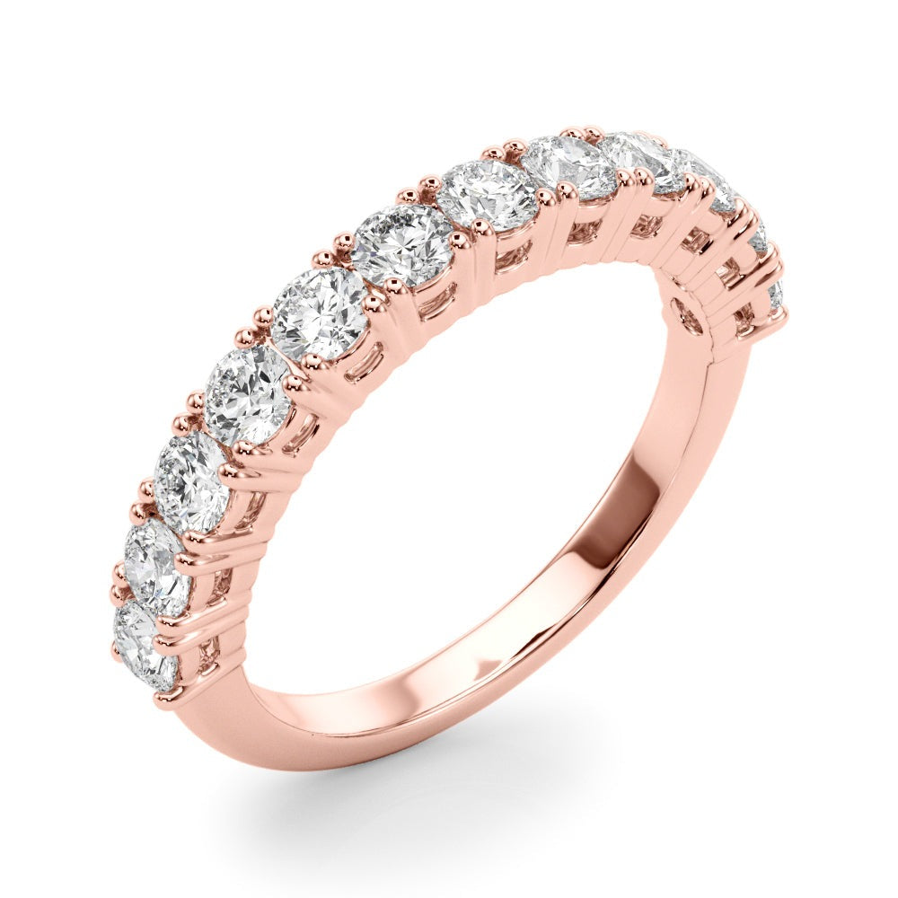 ZoŽ Prong-set Round Diamond Straight Band
