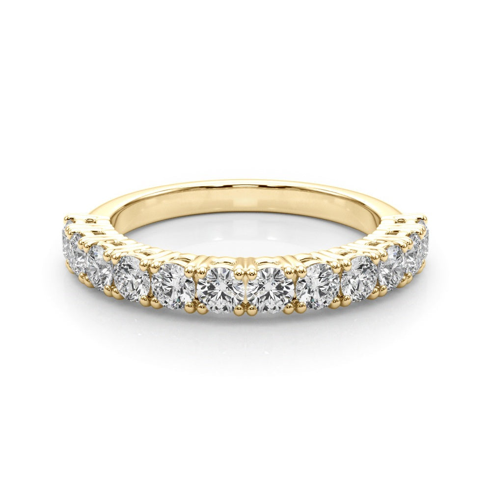 ZoŽ Prong-set Round Diamond Straight Band