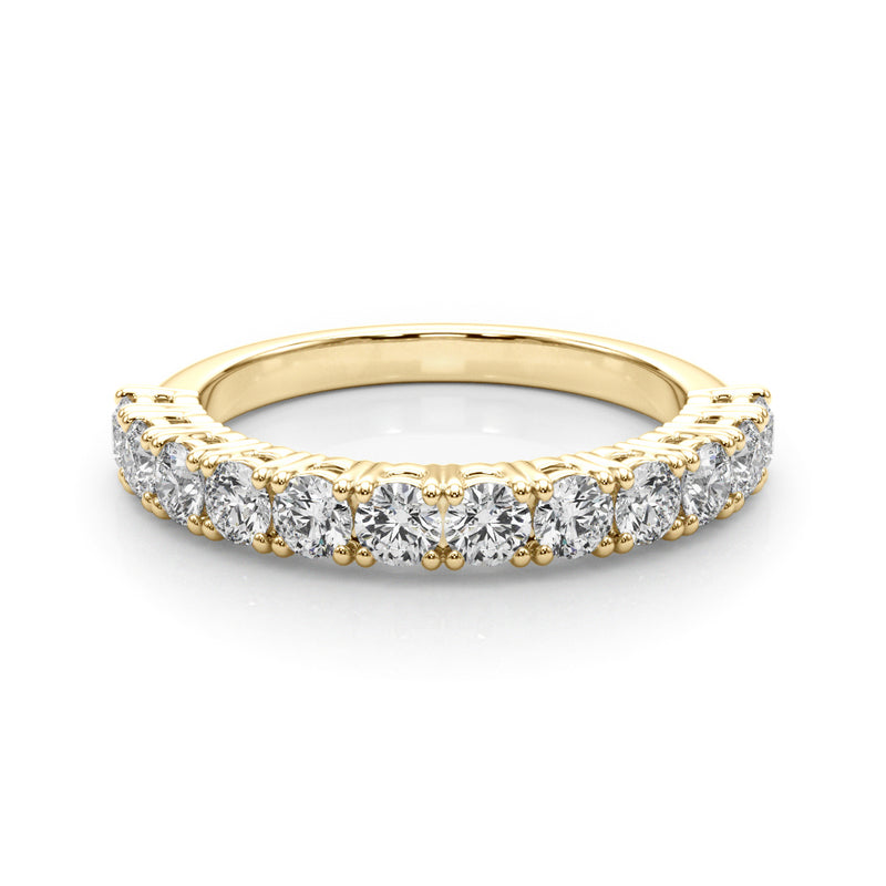 Zoe Prong Set Round Diamond Straight Band