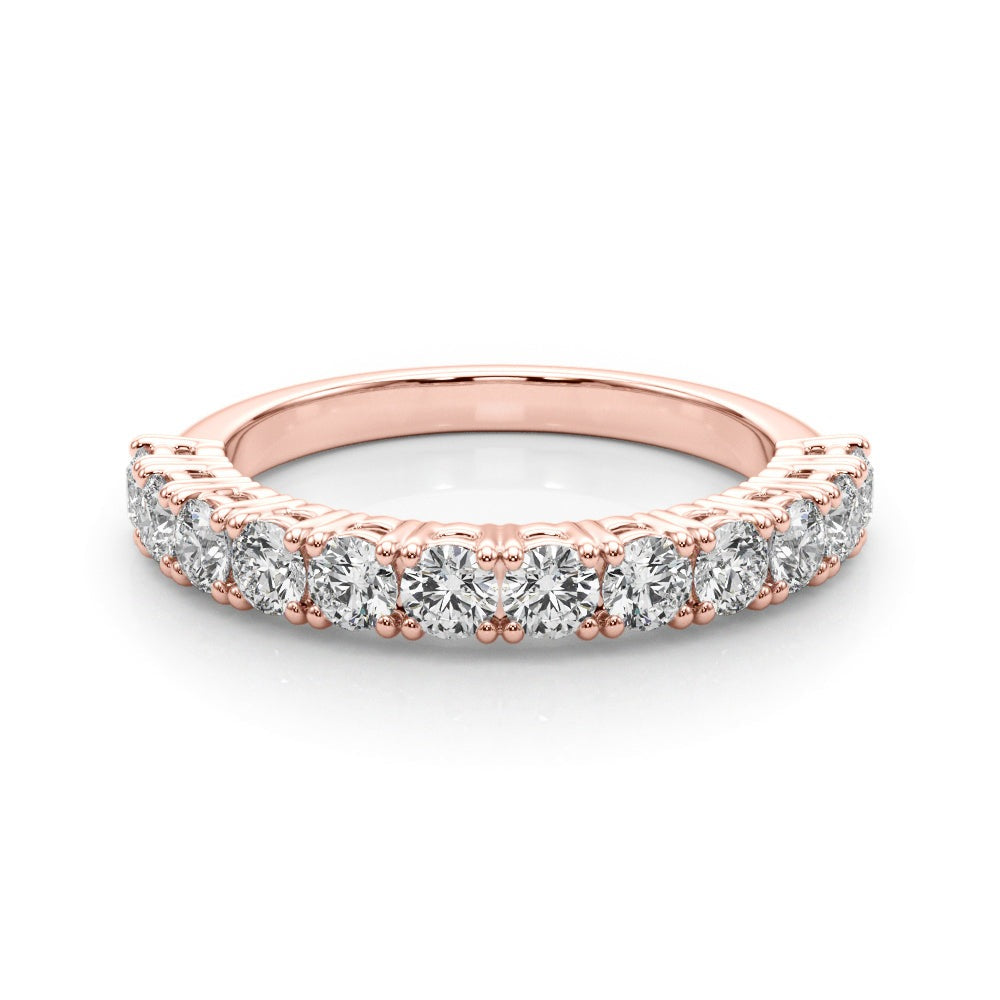 ZoŽ Prong-set Round Diamond Straight Band