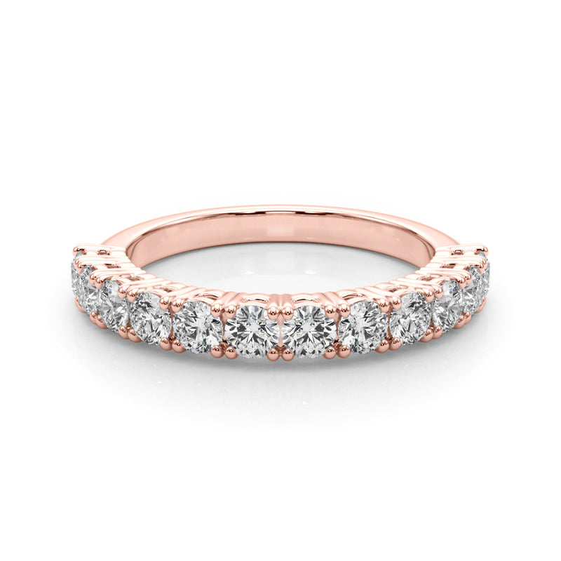 Zoe Prong Set Round Diamond Straight Band