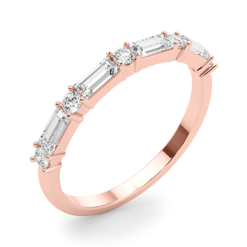 Sylvie Round And Sapphire Accent Wedding Band