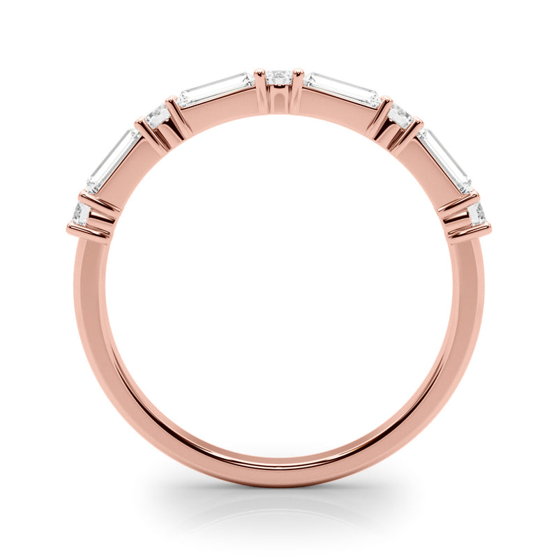 Sylvie Round And Sapphire Accent Wedding Band