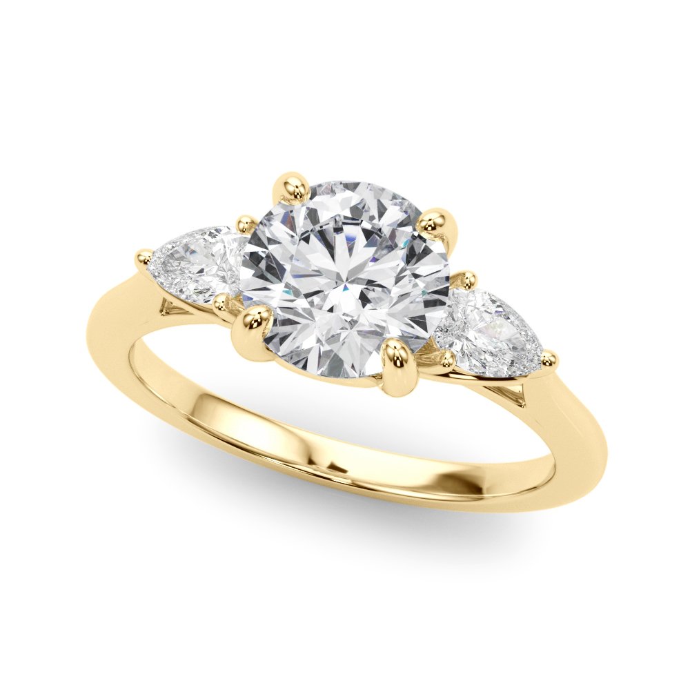 Mabel Round Three Stone Engagement Ring