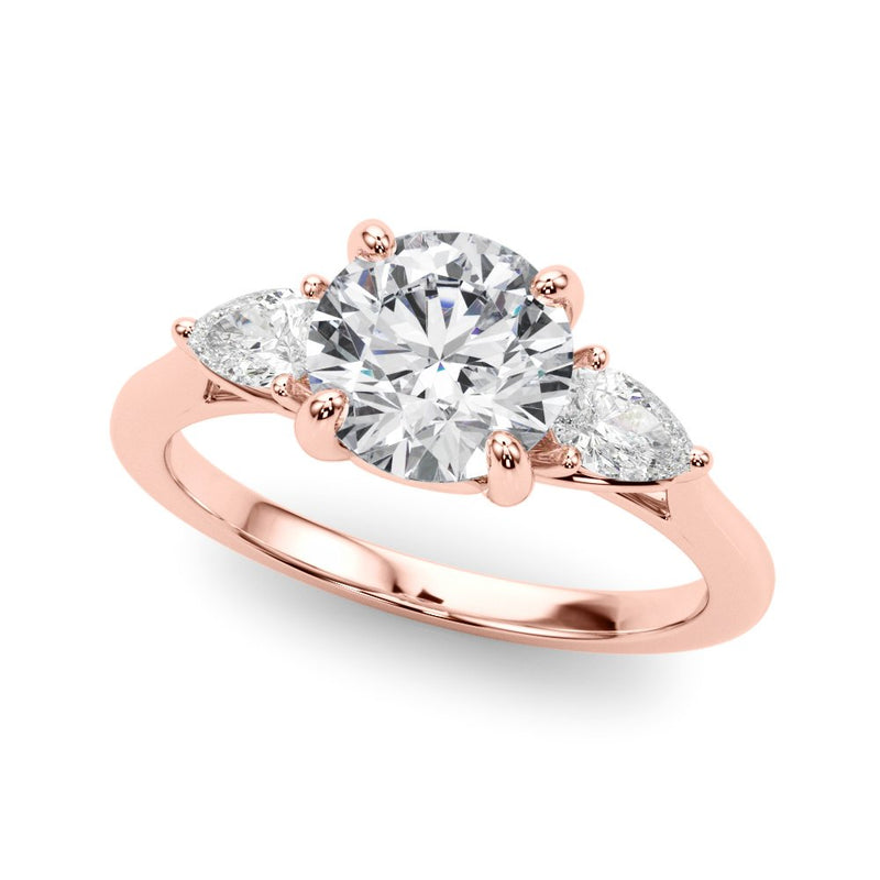 Mabel Round Three Stone Engagement Ring