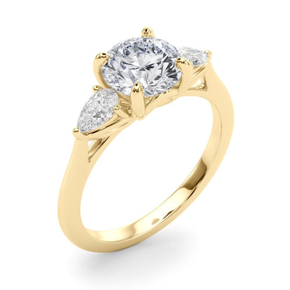 Mabel Round Three Stone Engagement Ring