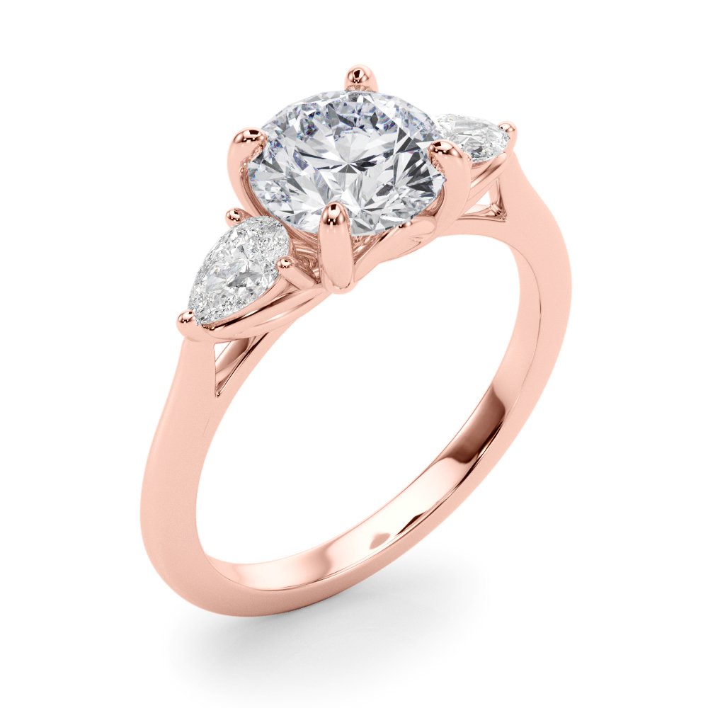 Mabel Round Three Stone Engagement Ring