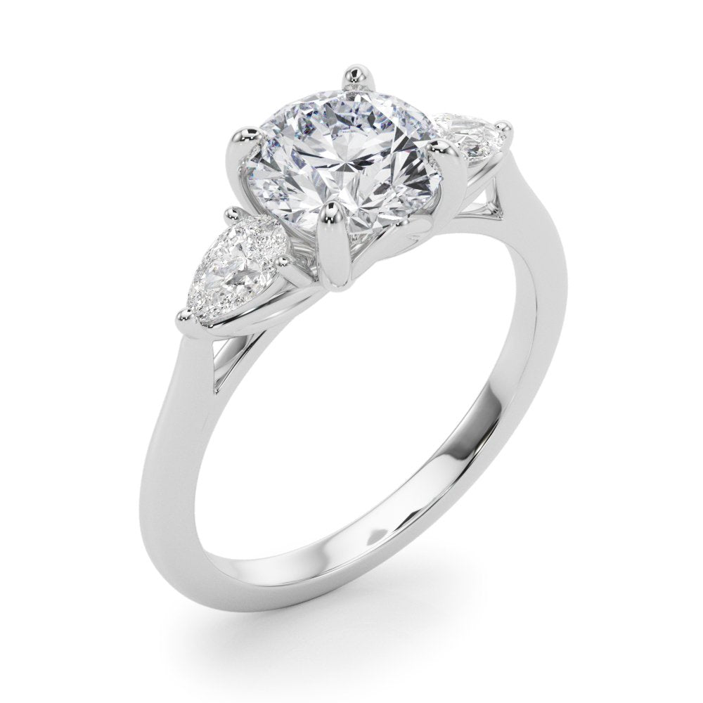 Mabel Round Three Stone Engagement Ring