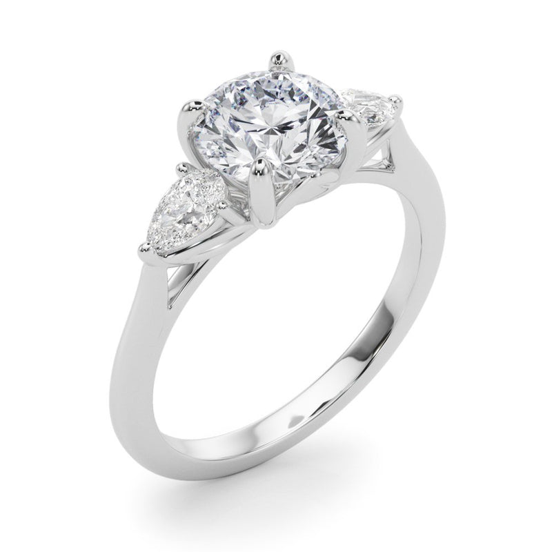 Mabel Round Three Stone Engagement Ring