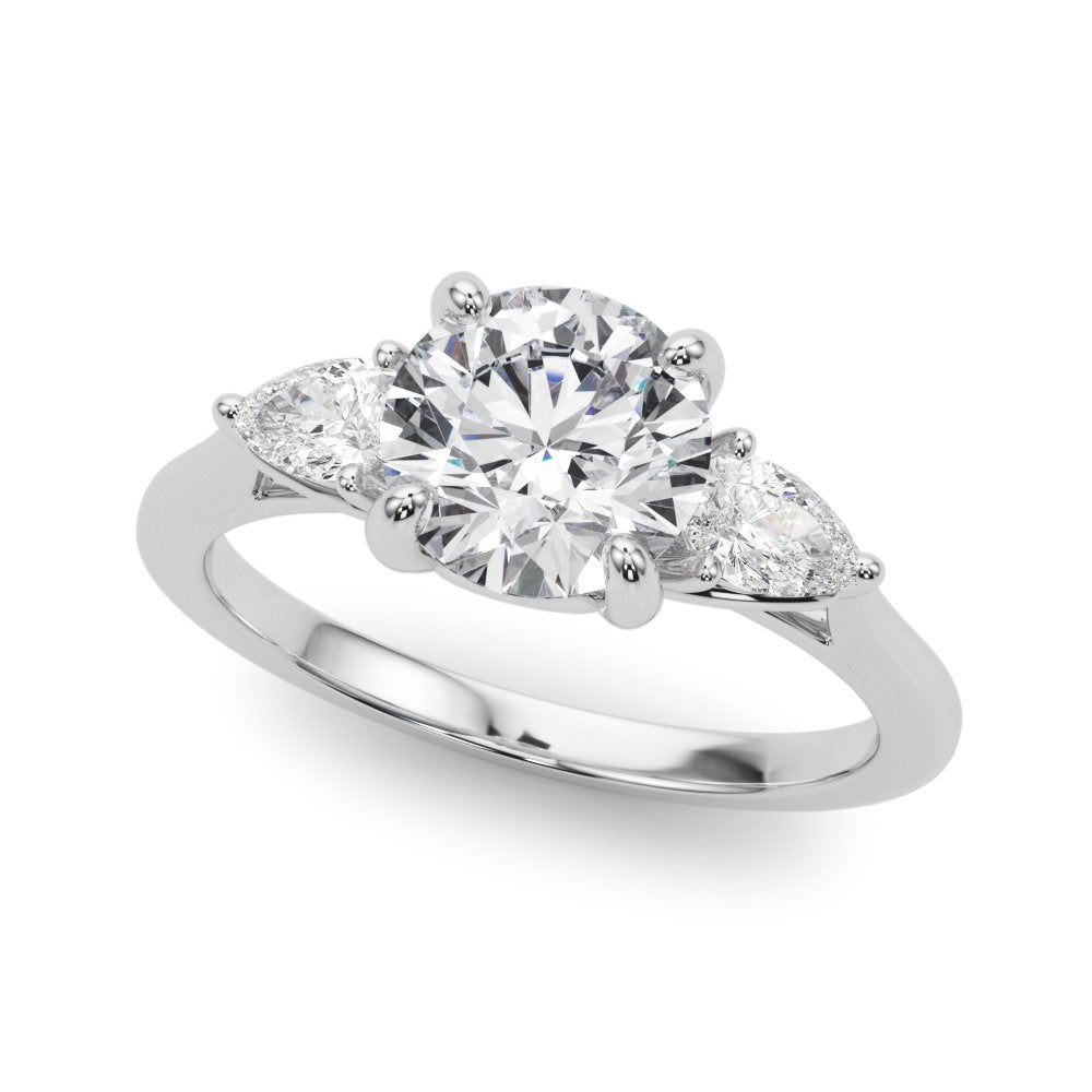 Mabel Round Three Stone Engagement Ring