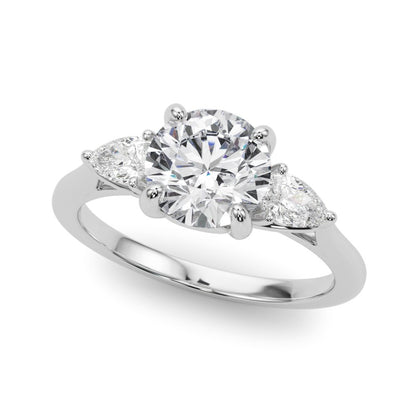 Mabel Round Three Stone Engagement Ring