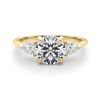 Mabel Round Three Stone Engagement Ring