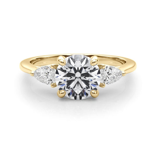Mabel Round Three Stone Engagement Ring
