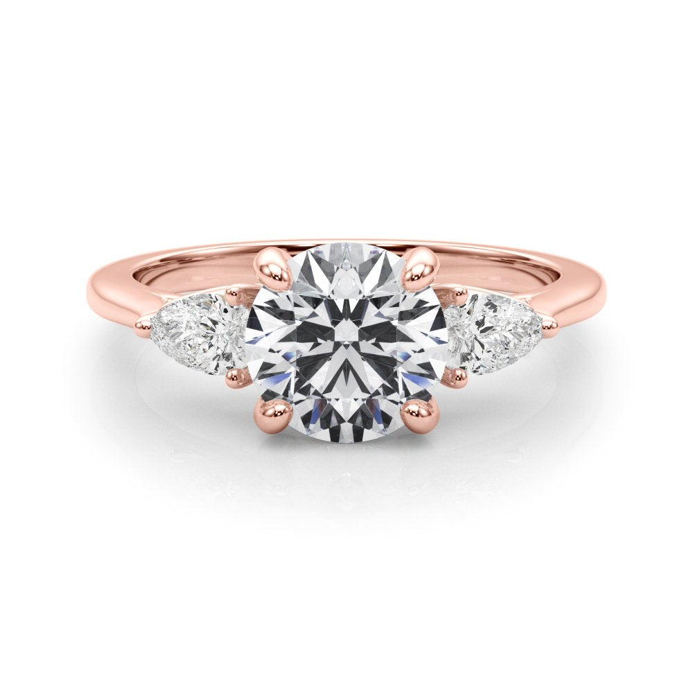 Mabel Round Three Stone Engagement Ring