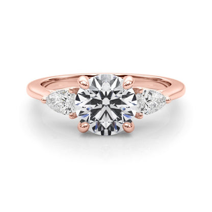 Mabel Round Three Stone Engagement Ring