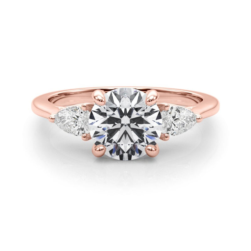 Mabel Round Three Stone Engagement Ring