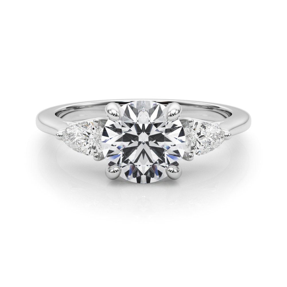 Mabel Round Three Stone Engagement Ring