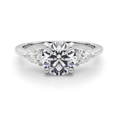 Mabel Round Three Stone Engagement Ring