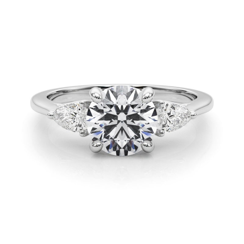 Mabel Round Three Stone Engagement Ring