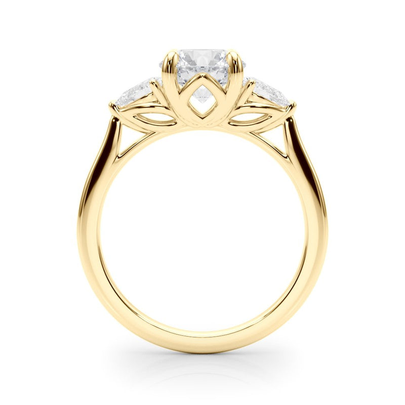 Mabel Round Three Stone Engagement Ring