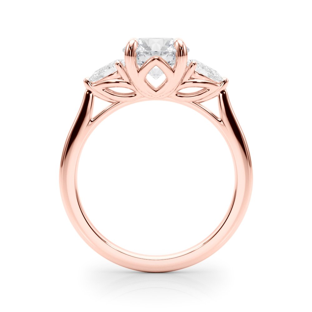 Mabel Round Three Stone Engagement Ring