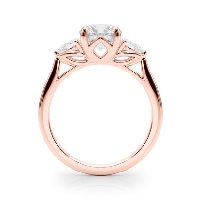 Mabel Round Three Stone Engagement Ring