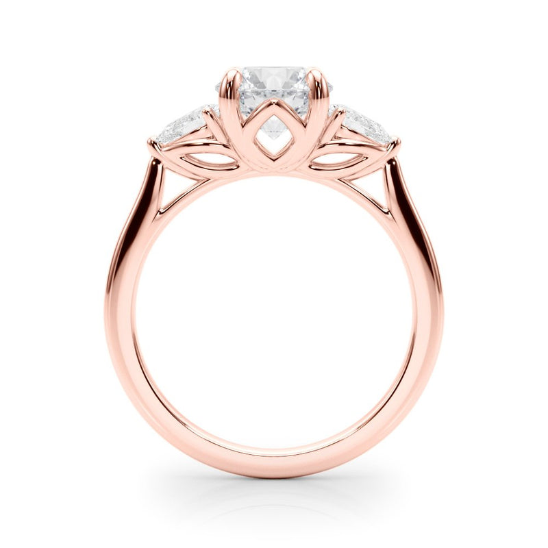 Mabel Round Three Stone Engagement Ring