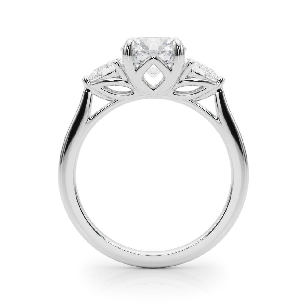 Mabel Round Three Stone Engagement Ring