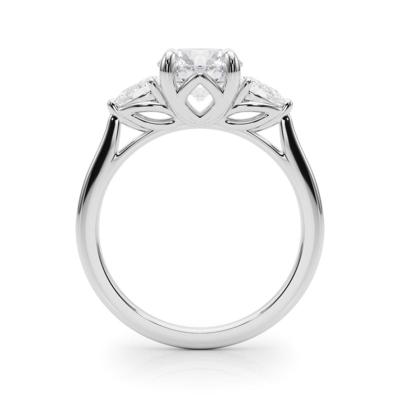 Mabel Round Three Stone Engagement Ring
