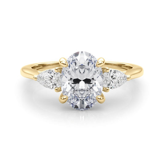 Magda Round Hidden Halo Engagement Ring In 14k White Gold