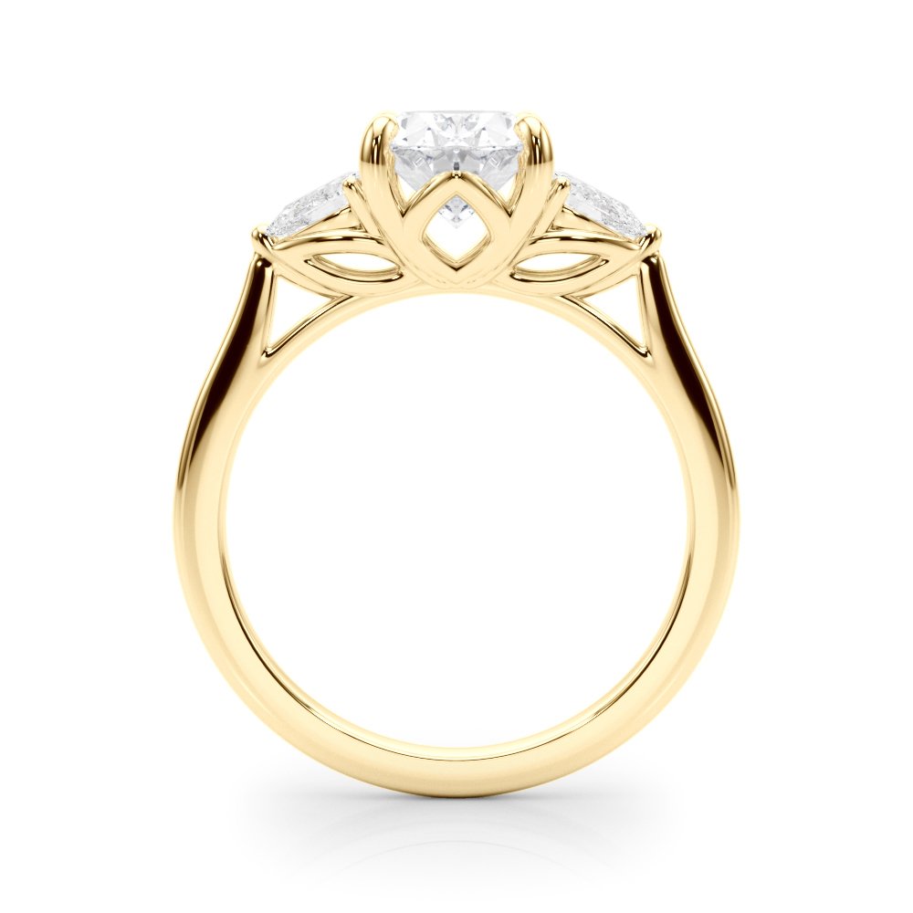 Magda Round Hidden Halo Engagement Ring In 14k White Gold