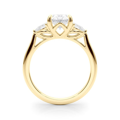 Magda Round Hidden Halo Engagement Ring In 14k White Gold