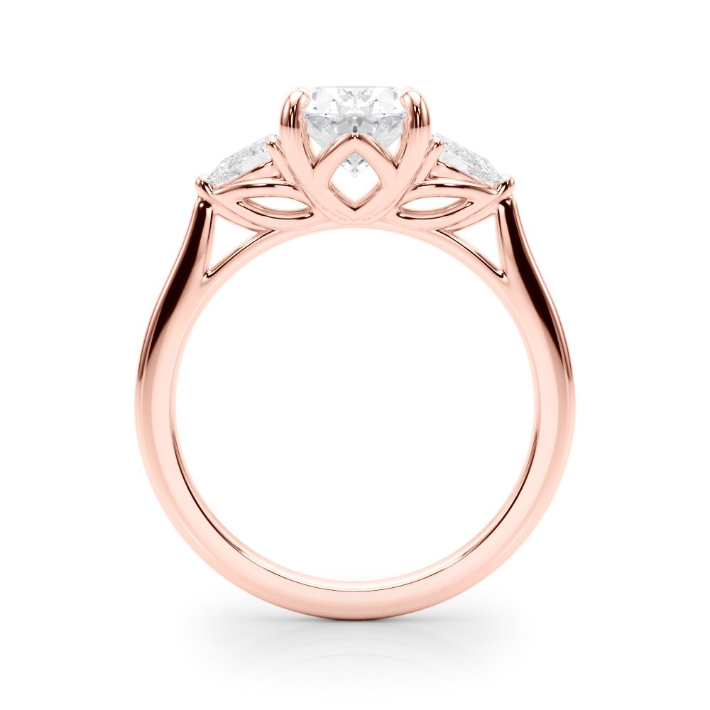 Magda Round Hidden Halo Engagement Ring In 14k White Gold