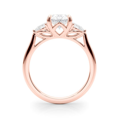 Magda Round Hidden Halo Engagement Ring In 14k White Gold
