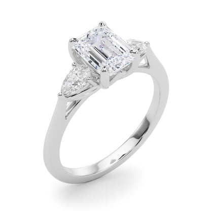 Marae Round Single Row Engagement Ring In 14k White Gold