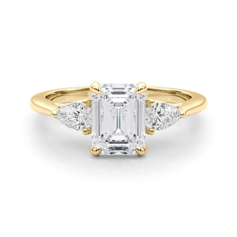 Marae Emerald Cut Three Stone Engagement Ring