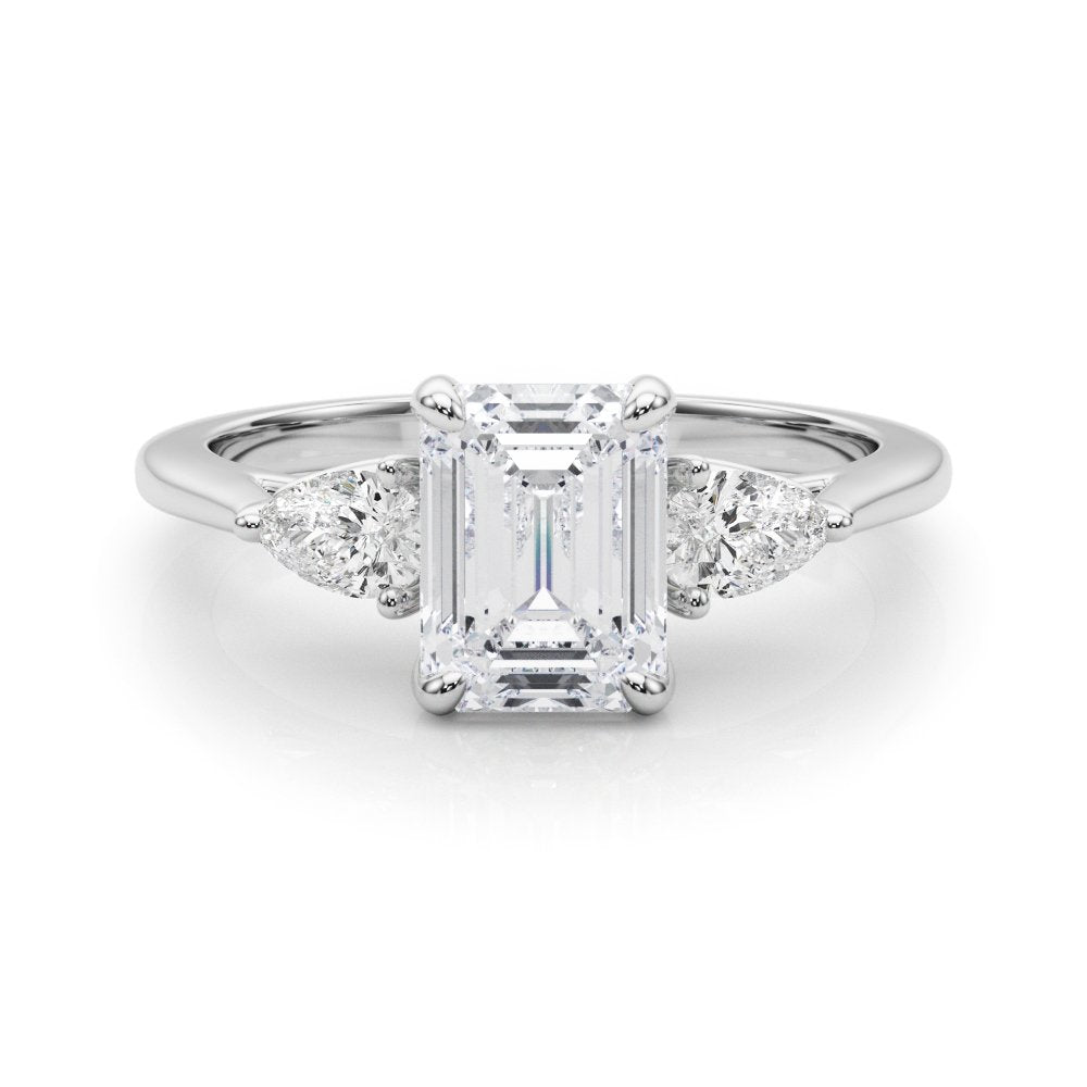 Marae Round Single Row Engagement Ring In 14k White Gold