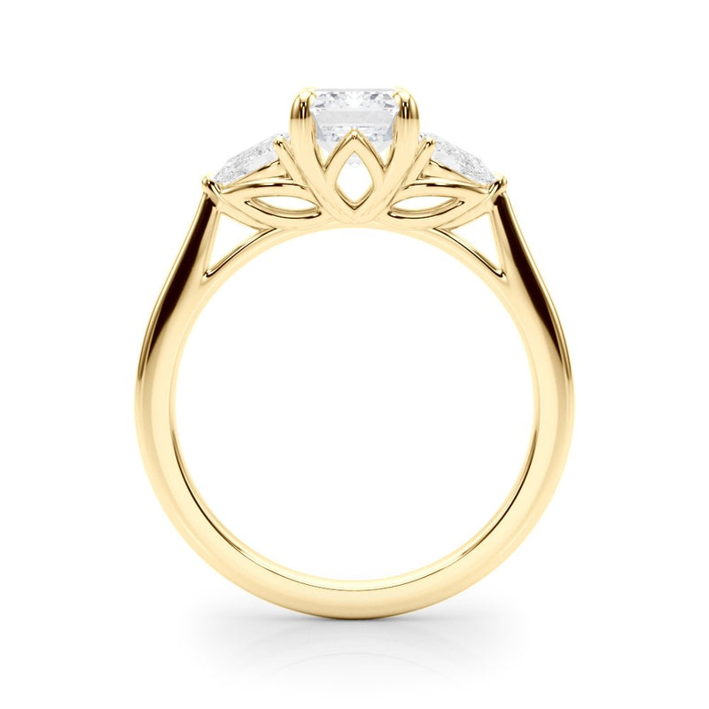 Marae Emerald Cut Three Stone Engagement Ring